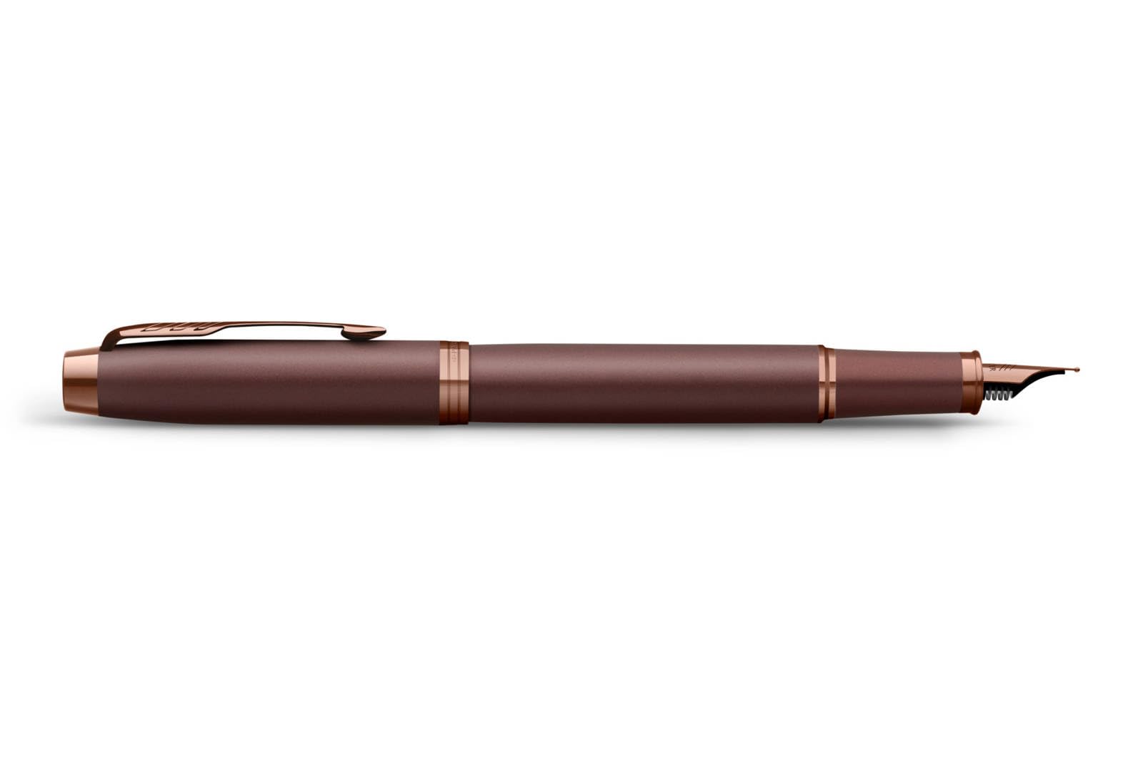 Parker IM Fountain Pen & Ballpoint Pen Set Burgundy Monochrome Gift Box Fine Nib Smooth QuinkFlow Ink Elegant Writing Pens for Professionals - Image 4