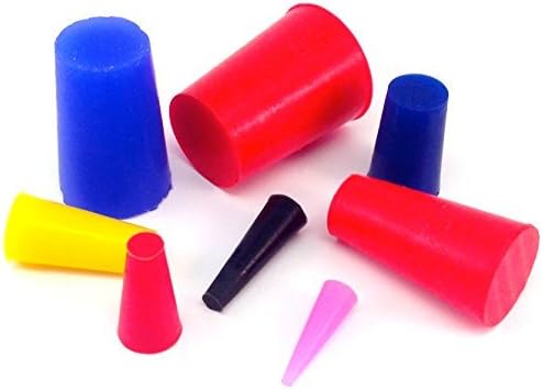 Miniatura 3 de Kit de enchufe cónico de goma de silicona de alta temperatura de 1/16" a 3/4" - Suministros de pintura personalizados con recubrimiento en polvo