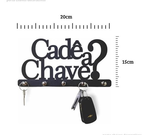 Porta Chaves Cadê A Chave? Parede Suporte Chaveiro Criativo
