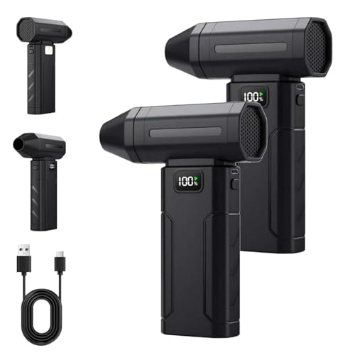 Générique Ultra-Powerful 150,000 RPM Portable Turbo Fan, 5-Gear Adjustable Cordless Powerful...