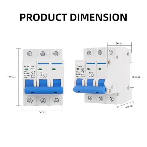 Disjoncteur DZ47 3P type C évite coupures intempestives 400V