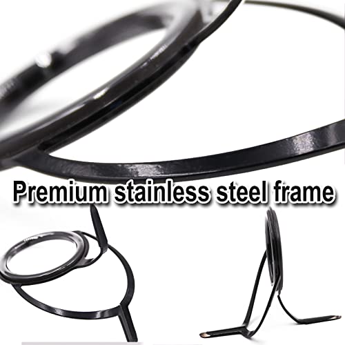 9KM DWLIFE Fishing Rod Tip Guide Repair Kit Pole Replacement Stainless Steel Ceramic Ring Saltwater Freshwater Mixed Size in a Box(Small - 50pcs)