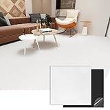 30-Pack 12'x12' Peel and Stick Floor Tiles Waterproof Self Adhesive Vinyl DIY Flooring for Bedroom, Bathroom, Kitchen, RV, Cover 30 Sq. Ft, Matte White