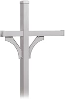 Vista 2 de Salsbury Industries, Negro 4373BLK Deluxe Post 2 caras montado en el suelo para 3 buzones de carretera