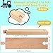 24 Pack Wooden Train Track Bulk Straight Wooden Train Tracks Expansion Train Track Collection for Most Major Toy Trains Railway