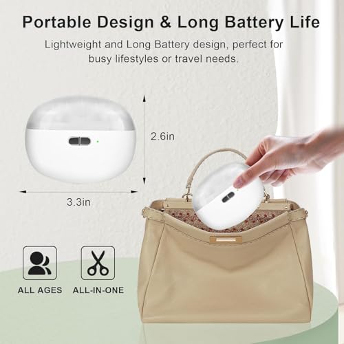 Image of SNOWCLAD Electric Nail Clipper Automatic Nail Trimmer with LED Light, 2 Speed Rechargeable Nail File, 2-in-1 Safe Nail Cutter for Kids, Elderly, Adults & Caregivers Portable Manicure Tool