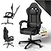 Produktbild Juskys Gaming Stuhl  PC Stuhl & Bürostuhl in einem, ergonomisch, verstellbare Rückenlehne, höhenverstellbar, Kunstleder Gaming Chair Grau/schwarz