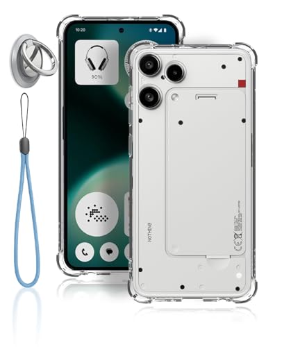 For Nothing Phone (3a) Lite �P�[�X �S���� �ی�J�o�[ �ԍڃz���_�[�Ή� YANMONGI �����O�t ���X�^���h�@�\ �G�A�o�b �O�X�}�z�P�[�X �ϏՌ� TPU �o���p�[ �X�N���[�� & �J�����ی� ���^ �y�� �g�уJ�o�[ ���ϖh