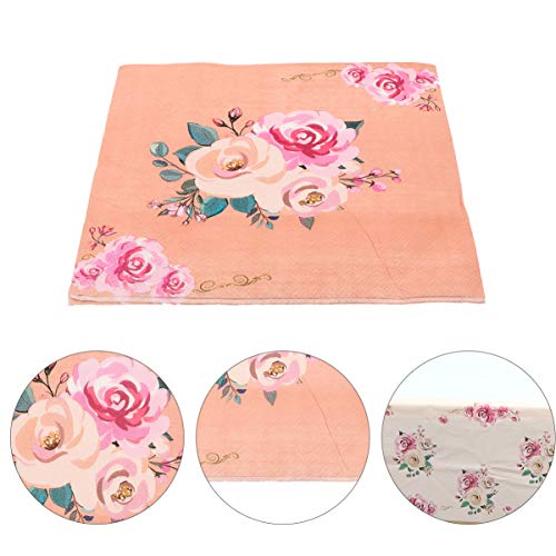 KESYOO Conjunto de Louça Descartável Toalha de Mesa 16Pcs Pratos de Papel 20Pcs Guardanapos 8Pcs Cop