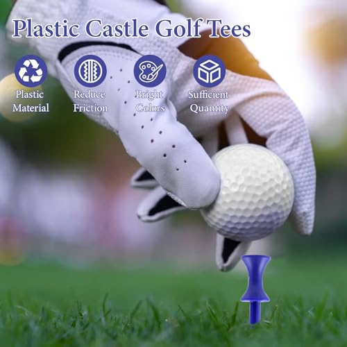 RNBEVANSANNE 110 Count Blue Castle Golf Tees Plastic 1-1/2 Inch (38mm) - Image 2