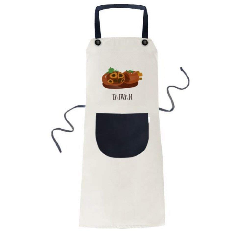 Tablier bavoir réglable beige avec grande poche pratique pour homme et femme de cuisine