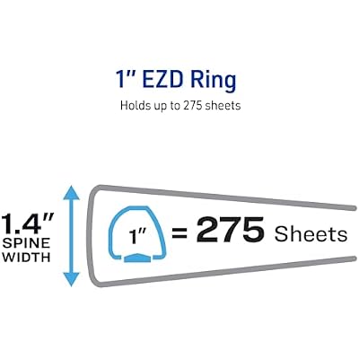 Avery Heavy-Duty View 3 Ring Binder, 1 One Touch EZD Rings, 275-Sheet Capacity, 1.4 Inch Wide Spine, Great for Home, School Supplies, Office, or Organization Needs, 1 White Binder (79199)