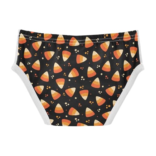 Boys' Exclusive Briefs Toddler Underwear 95% Combed Cotton Boxerbriefs 2T Candy Corn Pattern 692