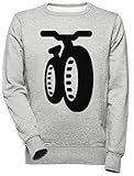 Perfekte Qualität Wanna Rollen EIN Fett Fahrrad Unisex Herren Damen Sweatshirt Grau Unisex Men\'s Women\'s Jumper