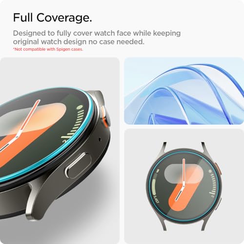 Spigen Glas.Tr Ez Fit Vetro Temperato Compatibile Con Samsung Galaxy Watch 7 40Mm, 2 Pezzi, Incompatibile Con Il Case, Installazione Facile, Cristallino, Durezza 9H Pellicola Prottetiva - 3
