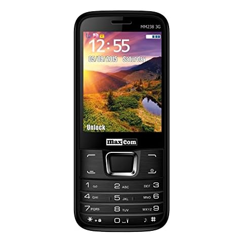 Maxcom Classic MM238 SIM Free Business 3G UK Mobile Phone with Bluetooth - Black Cover