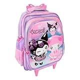 Mochila Infantil Feminina Com Rodinhas Estampa 3D Creche