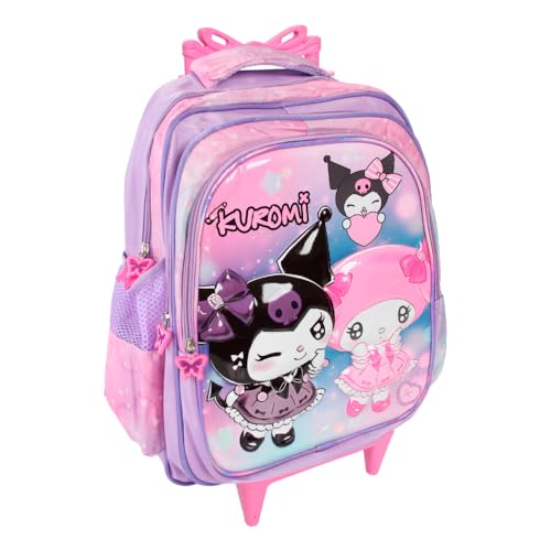 Mochila Infantil Feminina Com Rodinhas Estampa 3D Creche