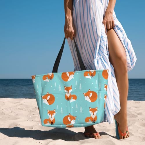 Sac de plage imprimé renard idéal pour vos weekends et sorties d'été - 2