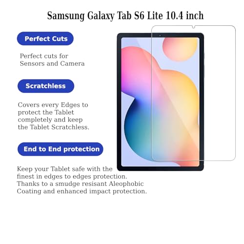 Image of Tempered Glass for Samsung Galaxy Tab S6 Lite 10.4 inch Screen Protector Guard [Anti-Scratch] & [Smudge Proof] [S Pen Compatible]