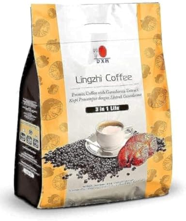 DXN Lingzhi Coffee 3 in 1 Lite with Ganoderma Mushroom Extract 20 sachets x 21gm