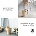 Umbra Woodrow, 2 Gallon Modern Wooden Trash Can Wastebasket or Recycling Bin for Home or Office, Natural