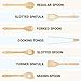 Wooden Bamboo Cooking Utensils Set - 8pcs Kitchen Utensil Set with Holder - Wooden Spoons for Cooking & Nonstick Cookware - Easy to Clean - Great Gift for Friends & Family