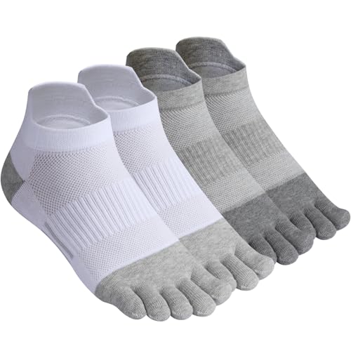 Meaiguo Men's Toe Socks Cotton Five Finger Socks Athletic Toe Socks for Running