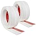 YOUSHARES Lot de 2 Porte Bas Joint Strip - Autocollant sous Porte Coupe-bise bise, Anti-Bruit, Anti-Bug (Blanc)