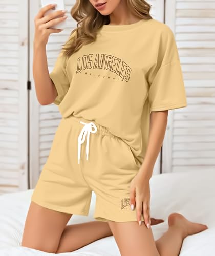 Image of SHODOX Womens Cotton Blend Printed Tshirt and Short Co-ords Set (Pack of 1)