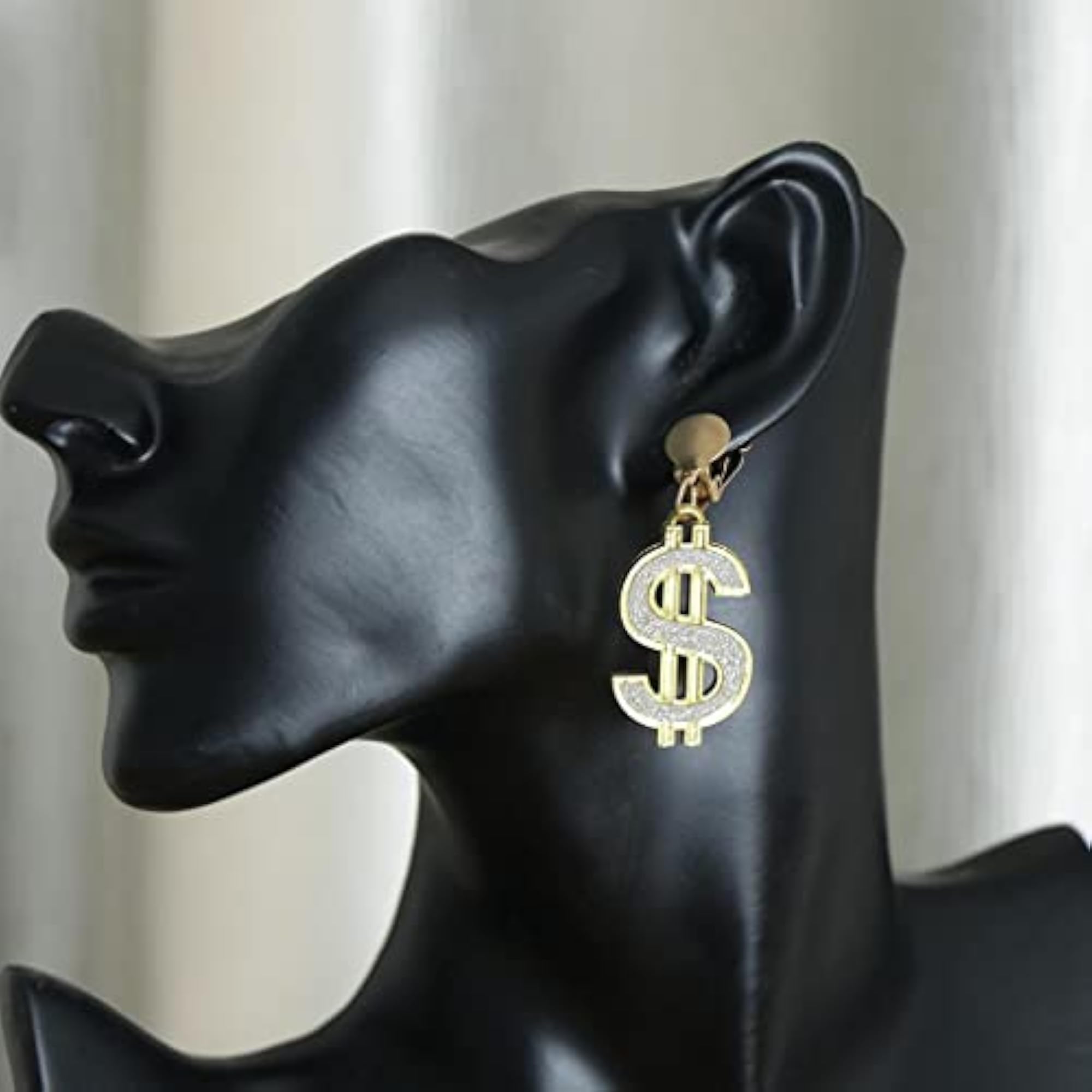 PVC Dollars Earrings Costume Party Accessory