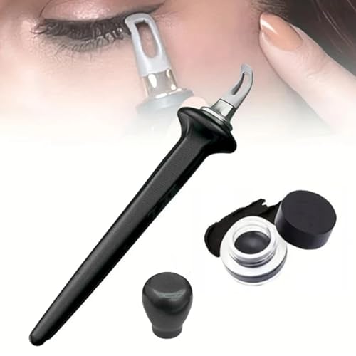 Set di eyeliner Arcbelle, impermeabile e anti-sbavatura, con eyeliner in crema a lunga tenuta e applicatore in silicone per una facile linea di contorno occhi e labbra (Black,A)