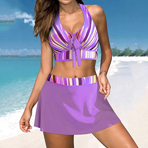 Bikini deux pièces tankini violet taille M : la solution confort contre les complexes - 5