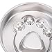 Pssopp Slow Down Eating Dog Bowl, Wide Aperture Comfortable Eating Anti Fall Stainless Steel Anti Choking Slow Feeder Dog Bowl for Fast Eaters (Claw Pattern)