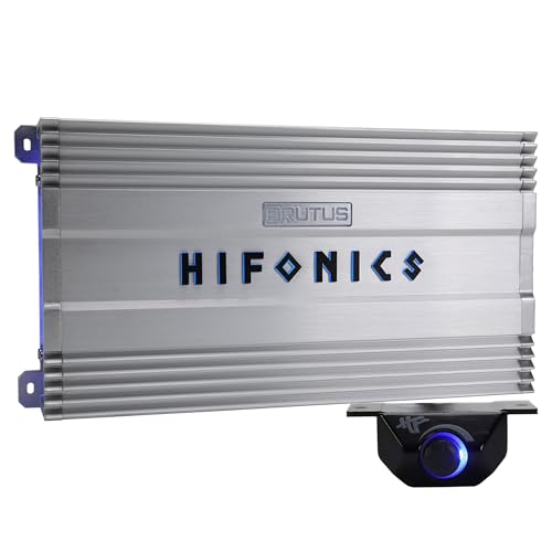 Hifonics BG-3300.1D Brutus Gamma Monoblock Super D Class 3300 Watt Car Audio Sound System Subwoofer Speaker Amp Amplifier with Bass Knob