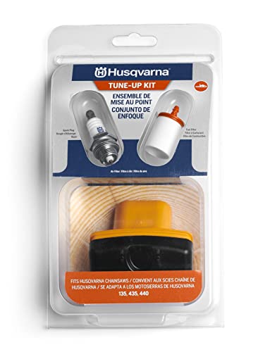Husqvarna 599333401 135/435/440 Chainsaw Maintenance Kit Easy-to-Install Chainsaw Parts Tune Up Kit Includes Air Filter Fuel Filter and Spark Plug