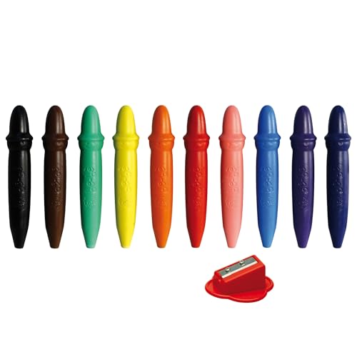 GIOTTO be-bè Super Cera Etui mit 10 Stück + Spitzer