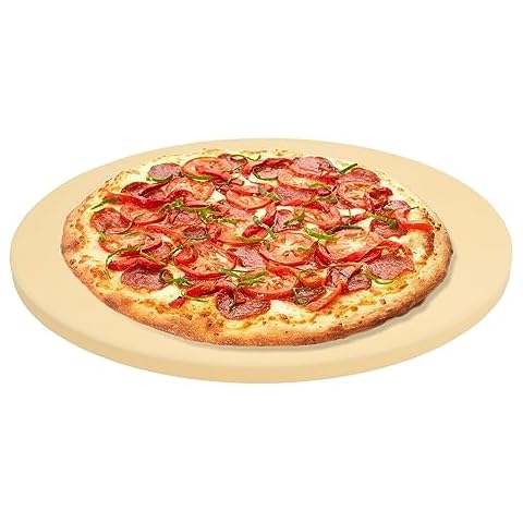 AKOLAFE Round Pizza Stone, 12 Inch Pizza Stones Cover