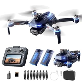 LFXLKVI GT8 Drone per Fotografia Aerea con Tre Telecamere HD 4K Regolazione Elettrica A 90° Tempo Volo Circa 40 Minuti Trasmissione Wi-Fi 5G Evitamento Degli Ostacoli Schermo da 4,3 Pollici 177g (L)