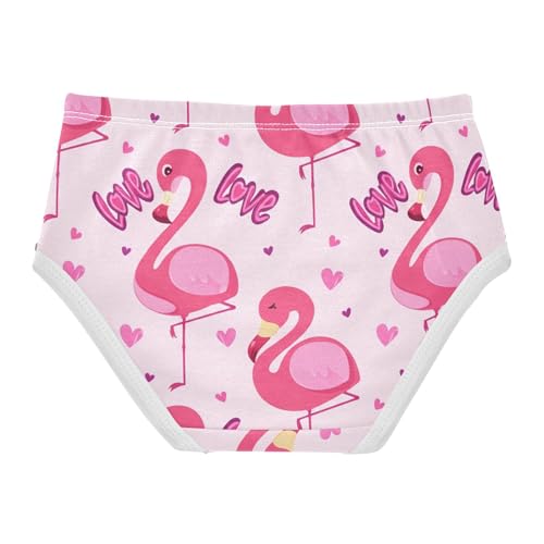 Cute Pink Flamingos Valentine Toddler Underwear Custom 2t Cotton Cute Panties Girl Florals Undies Kids Briefs2