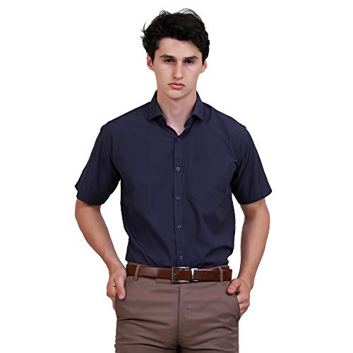 Image of Appel Touch Men's Cotton Blend Formal Shirt Half Sleeves