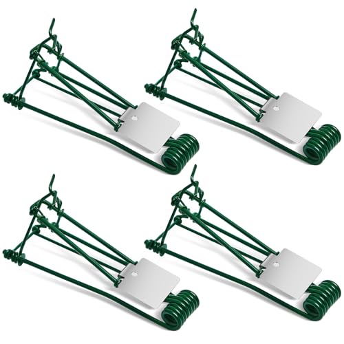 Qualirey 4 Pcs Outdoor Gopher Trap Easy Set Mole Trap Weather Resistant Gopher Killer Vole Killer for Lawn Garden Farm (Green)