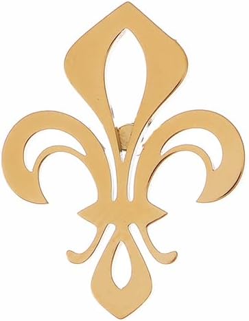 Stainless Steel Fleur De Lis Lapel Pin Design Brooch Men Shirt Suit Collar Badge Pins Vintage Religious Jewelry