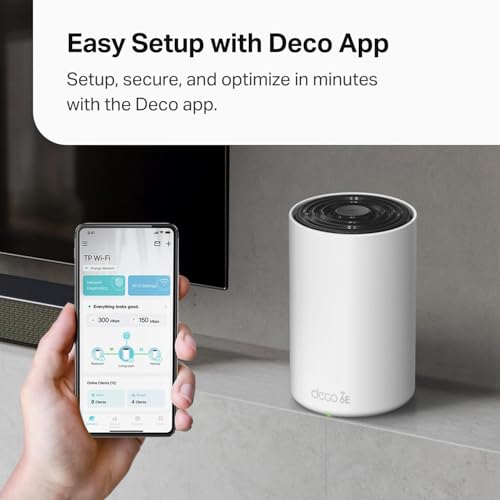 undefined TP-Link Deco XE70 Pro AXE4900 Tri-Band WiFi 6E Mesh WiFi System - 2.5G WAN/LAN Ports, 4.9 Gbps Wi-Fi 7,200 Sq. Ft Coverage, Connect up to 200 Devices, 6 GHz Band, 3-Pack の商品画像 7