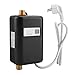 Chauffe-Eau Electrique 220V 3400W Chauffe-Eau Instantané Convient pour convertir de l'Eau Froide en Eau Chaude Température de Débit d'Eau Réglable pour Cuisine Salle de Bain(Black)