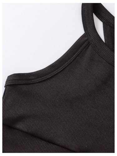 Milumia Girl's 3 Pack Tank Tops Crew Neck Racer Back Sleeveless Cropped Top3