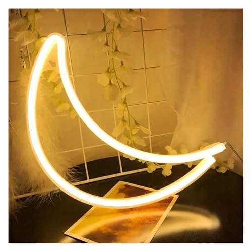 Luminaires lune étoile lampe veilleuse jaune et enseigne lumineuse au néon