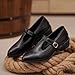 Black Women Fashion Leather Shoes Round Toe Low Heel Platform Casual Daily Office Work Wear