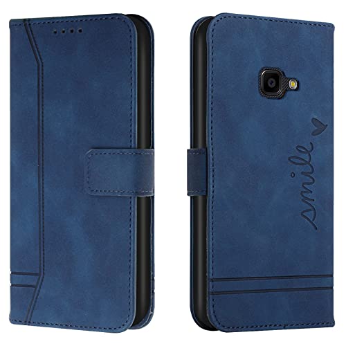 Lihondar Funda para Samsung Galaxy Xcover 4 / 4S, Carcasa Samsung Xcover 4 / 4S con Tapa y Billetera, Capa Tipo Libro Flip Case Wallet, Telefono Cubrir Móvil Cover Piel Protector (Azul)