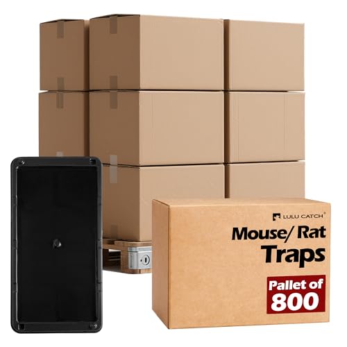 Image of LULUCATCH Sticky Mouse Trap, 800 Pack Large Glue Traps, Pre-Baited Heavy Duty Non-Toxic Bulk Glue Boards Mouse Traps Indoor for Mice, Snakes, Rat, Insects, Cockroaches & Spiders, Pet Safe Easy to Use